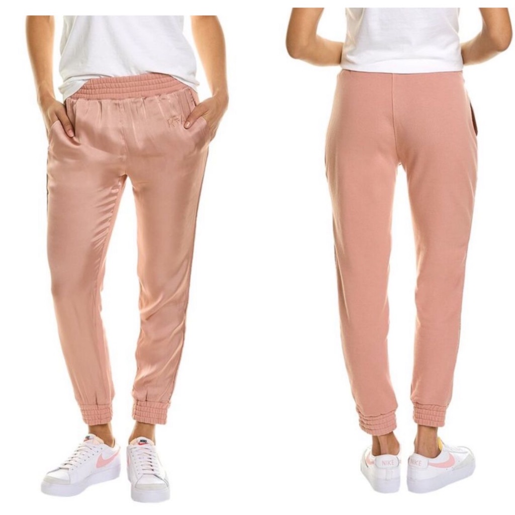 Rta Sydney Jogger Pant Dusty Rose Womens Size Small Pull-On Pockets Stretch New
